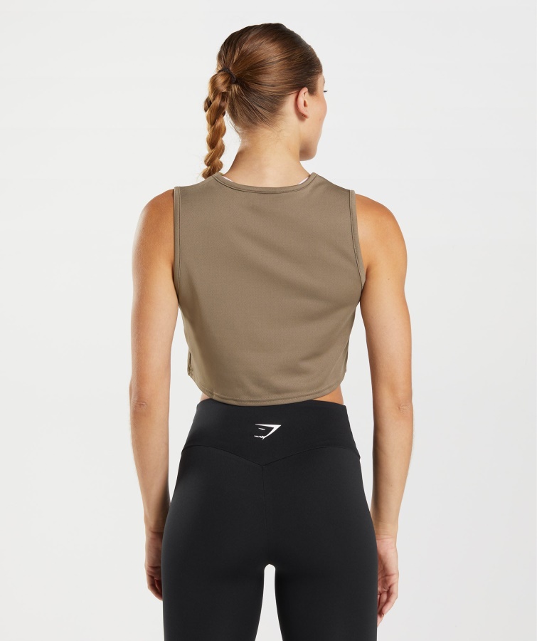 Gymshark Soul Brown Træningsafgrødetank