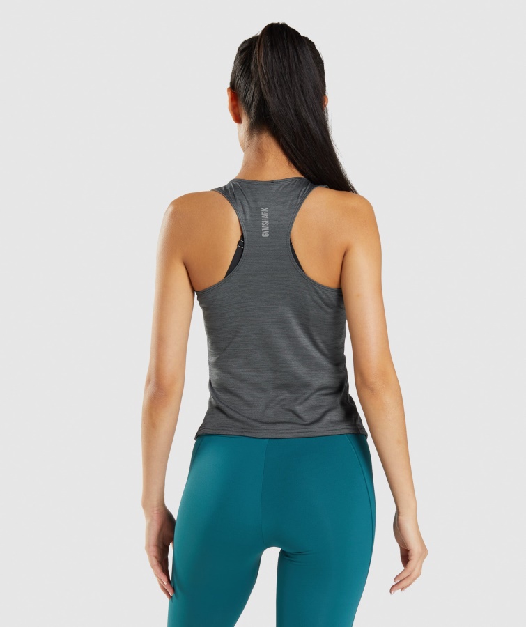 Gymshark Speed Tank Sort-kul Mergel