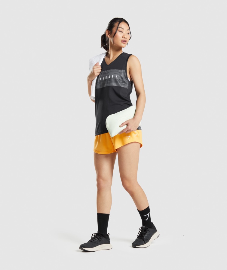 Gymshark Sport Løs Tank Sort Print