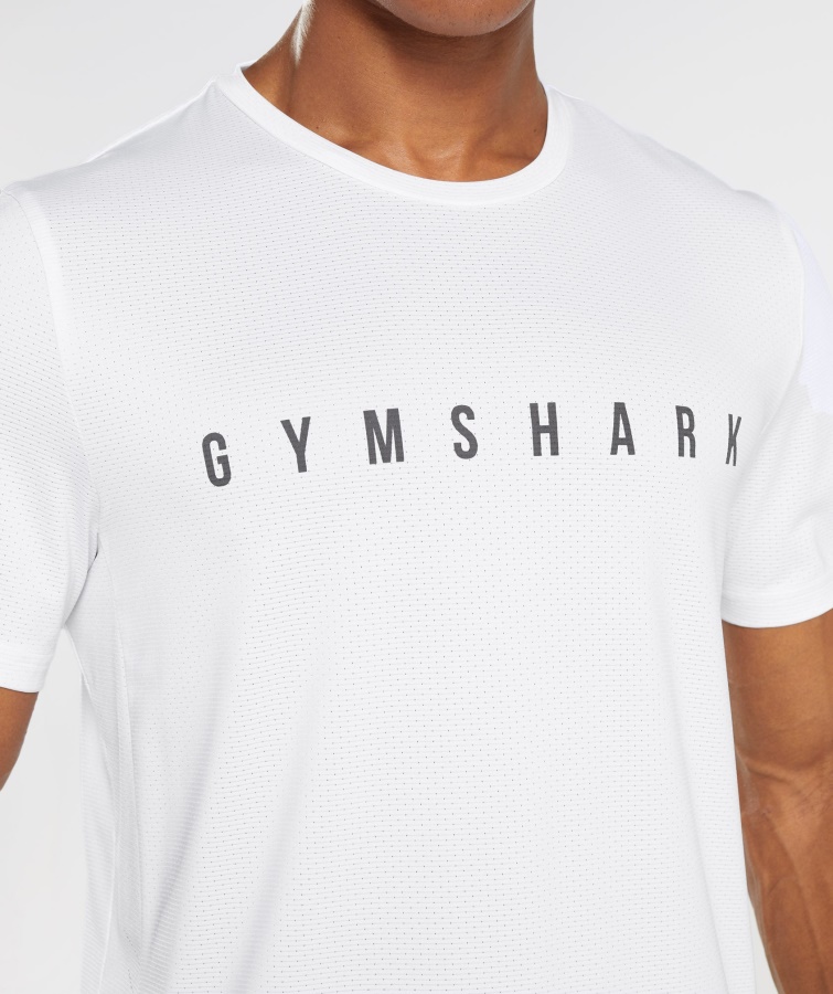 Gymshark Sportsstribet T-shirt Hvid