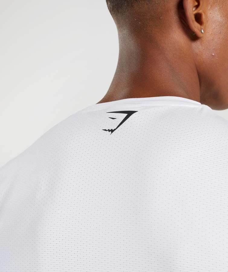 Gymshark Sportsstribet T-shirt Hvid