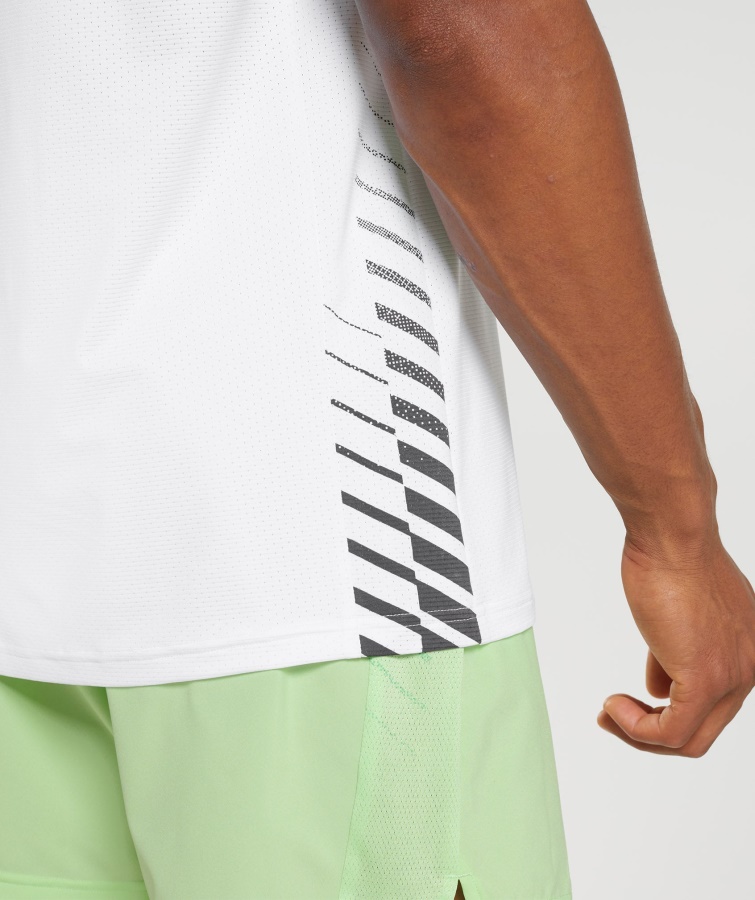 Gymshark Sportsstribet T-shirt Hvid