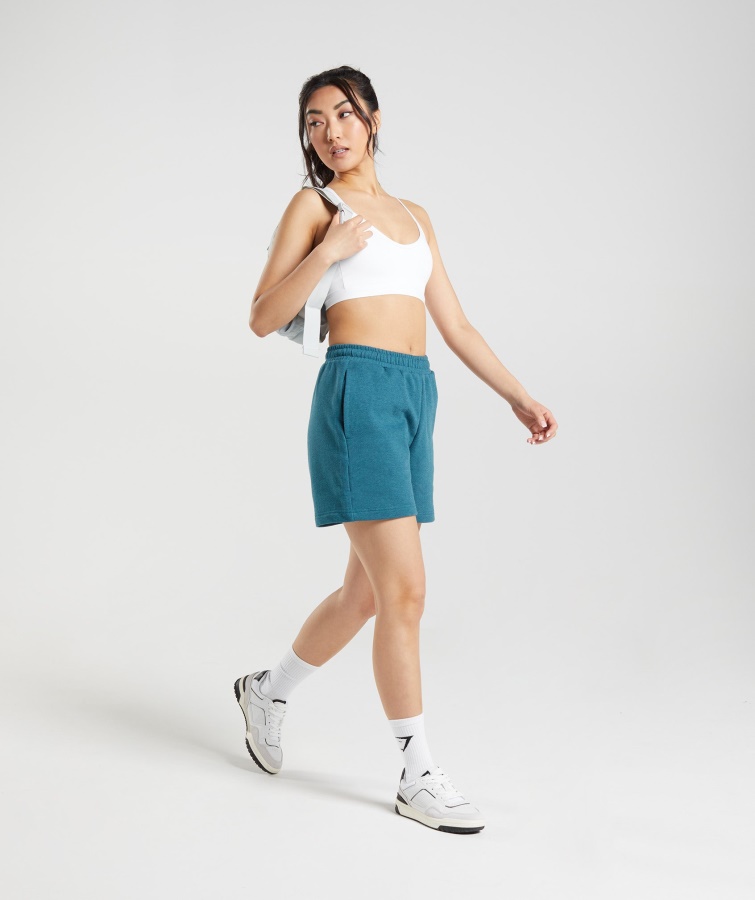 Gymshark Stål Blå Mergel Hviledag Sweats Shorts