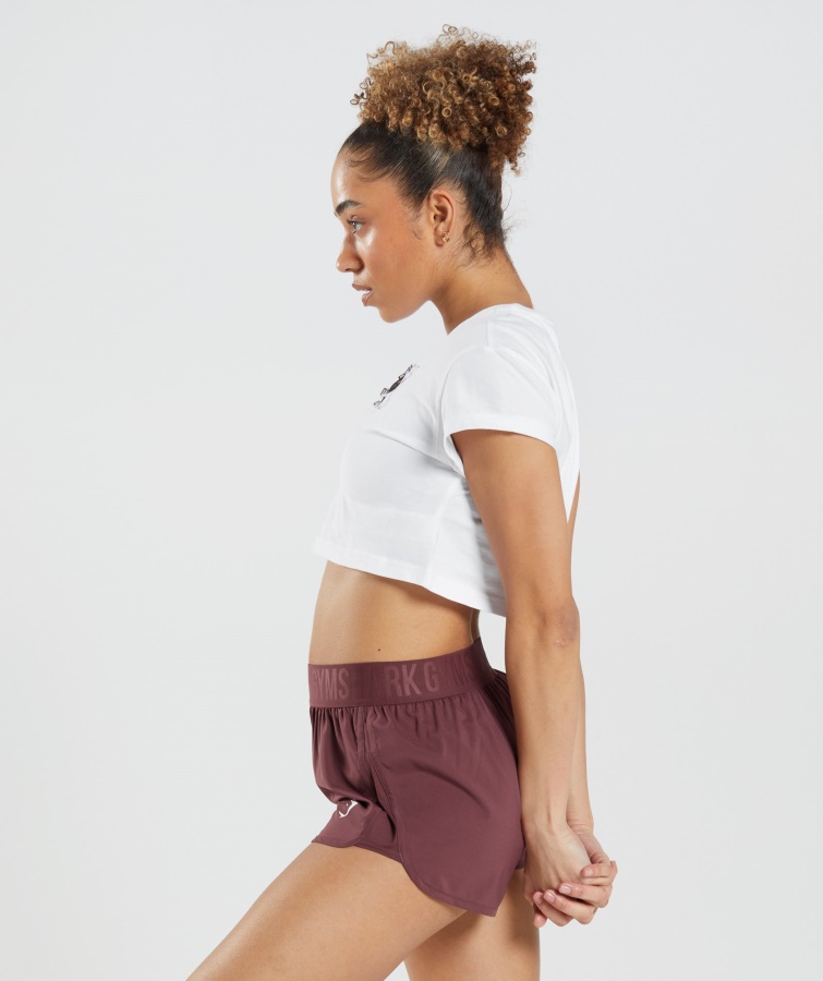 Gymshark Klistermærkepakke Crop Tee Hvid