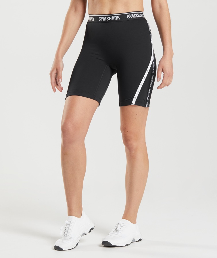 Gymshark Strike Cykelshorts Sort-hvid