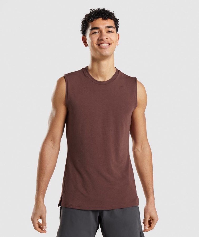 Gymshark Studio Amplify Tank Cherry Brown