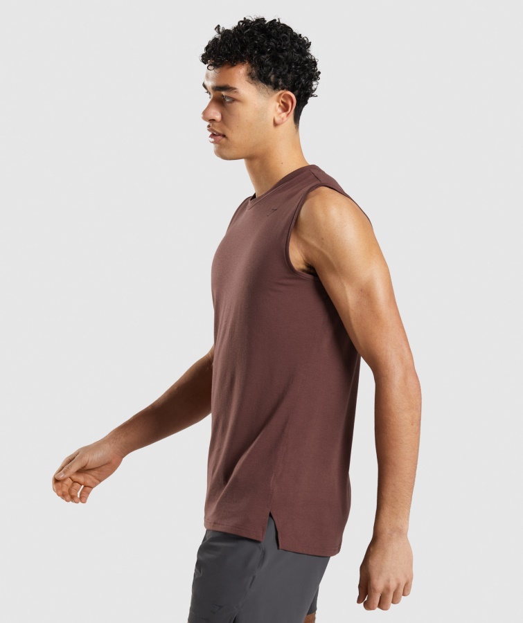Gymshark Studio Amplify Tank Cherry Brown
