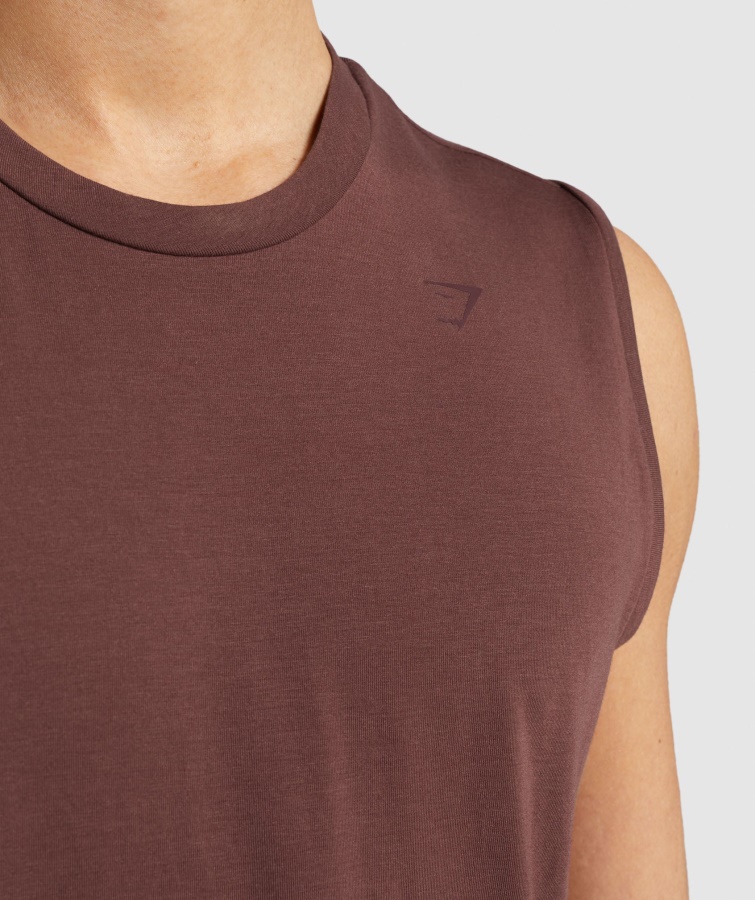 Gymshark Studio Amplify Tank Cherry Brown