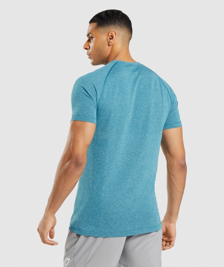 Gymshark Tahoe Blågrøn Marl Vital Light Sømløs T-shirt