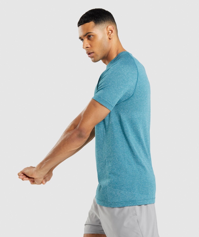Gymshark Tahoe Blågrøn Marl Vital Light Sømløs T-shirt