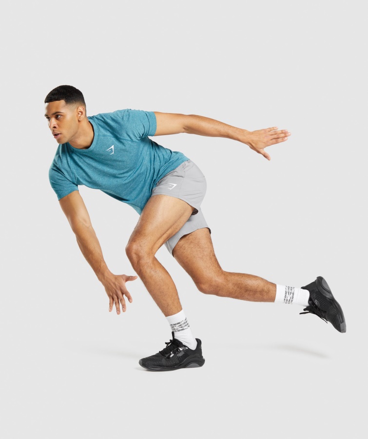 Gymshark Tahoe Blågrøn Marl Vital Light Sømløs T-shirt