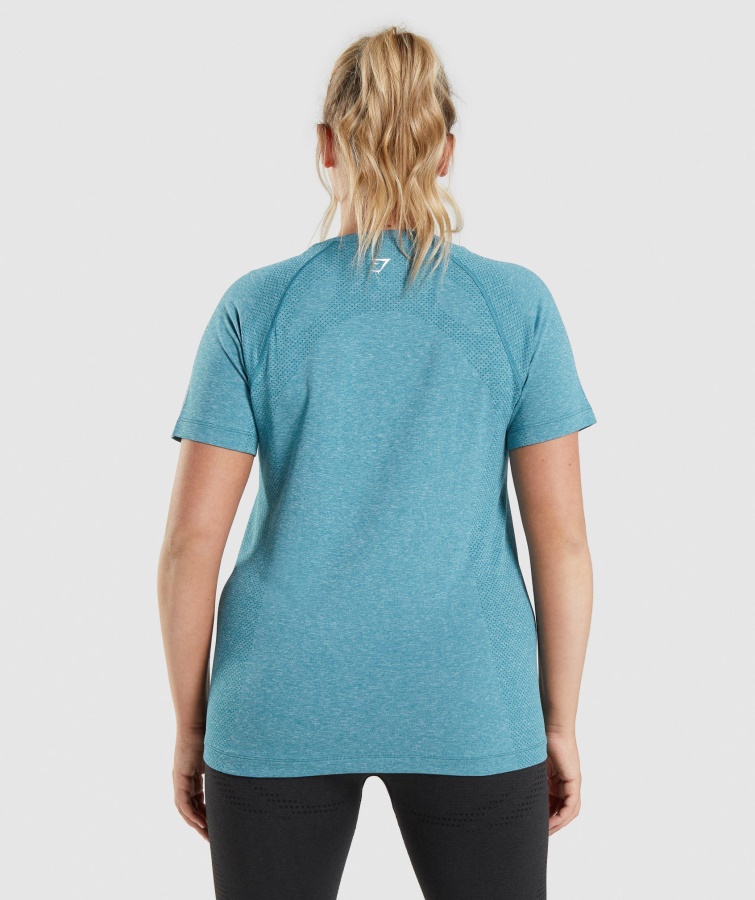 Gymshark Tahoe Teal Marl Vital Sømløs 2.0 Let T-shirt