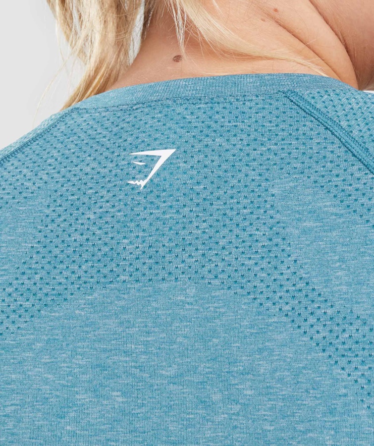 Gymshark Tahoe Teal Marl Vital Sømløs 2.0 Let T-shirt