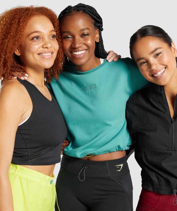 Gymshark Blågrøn Pulstrøje