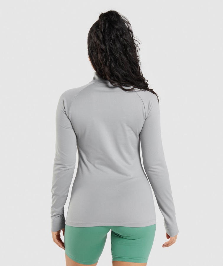 Gymshark Træning 1-4 Zip Smokey Grey