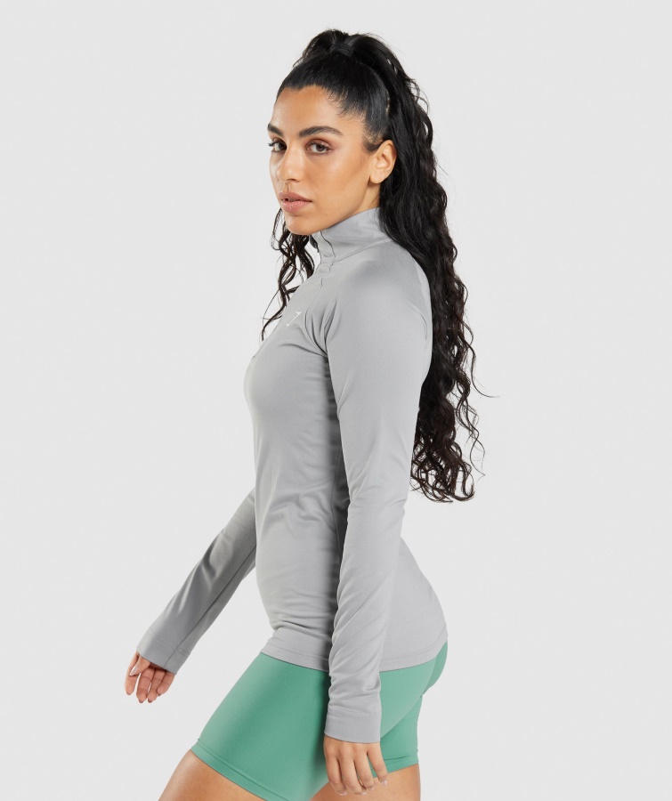 Gymshark Træning 1-4 Zip Smokey Grey