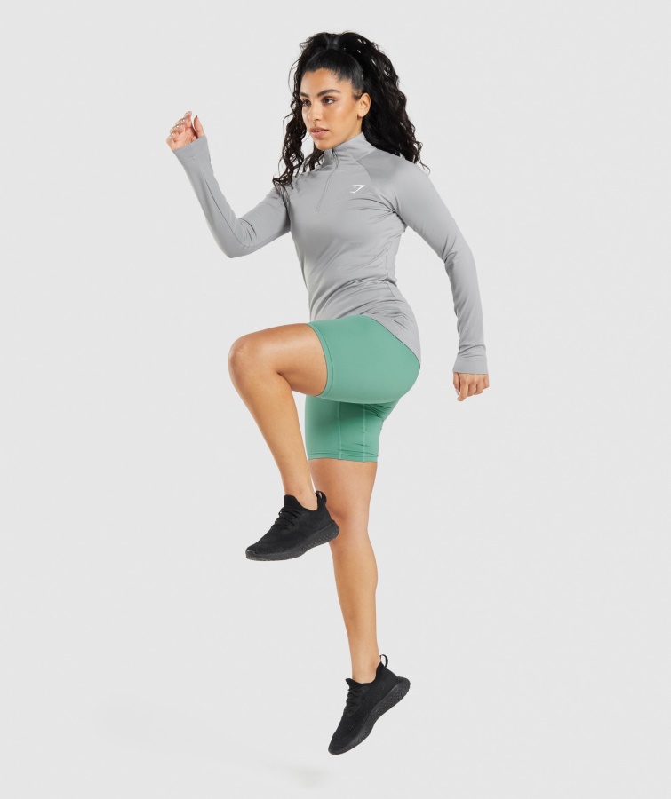 Gymshark Træning 1-4 Zip Smokey Grey