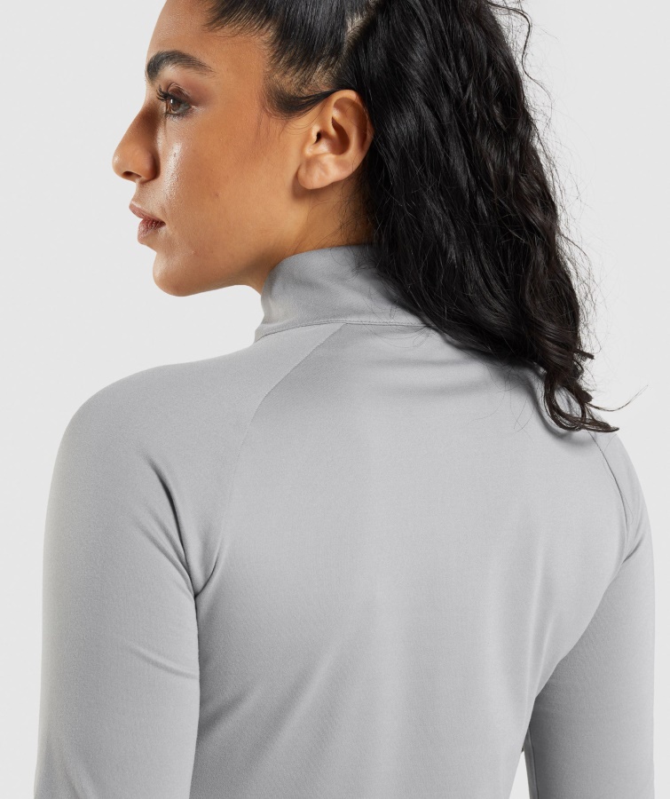 Gymshark Træning 1-4 Zip Smokey Grey