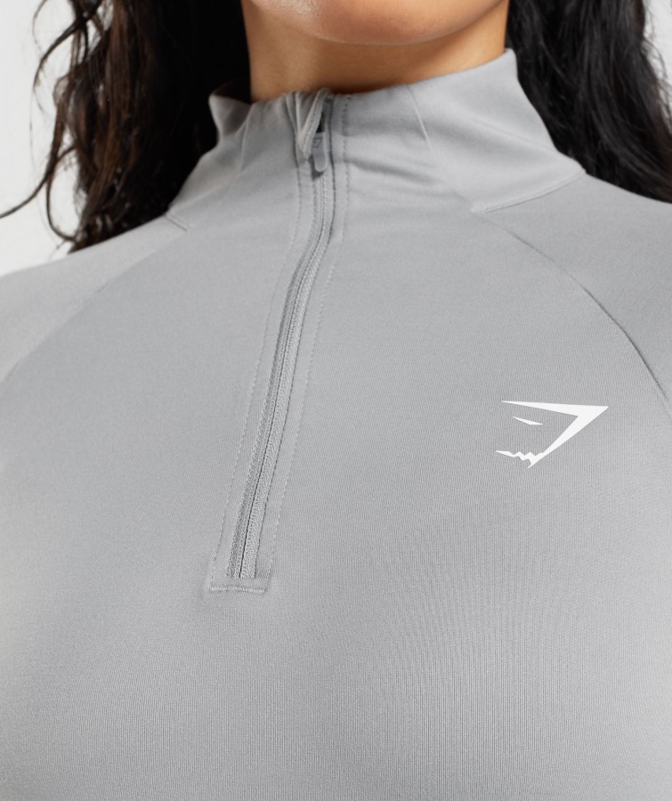 Gymshark Træning 1-4 Zip Smokey Grey