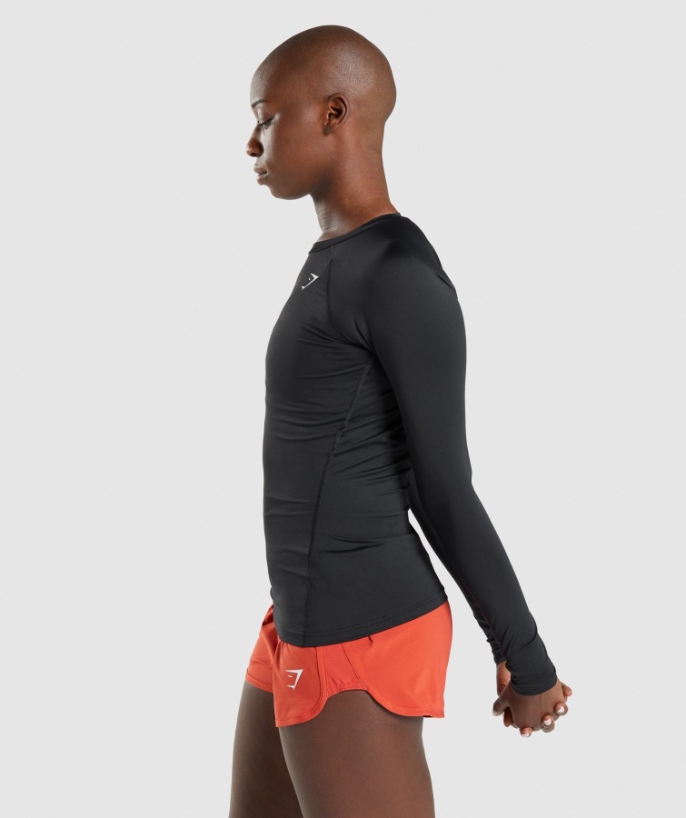 Gymshark Træning Baselayer Langærmet Top Sort