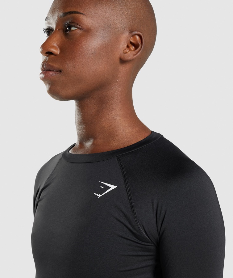Gymshark Træning Baselayer Langærmet Top Sort