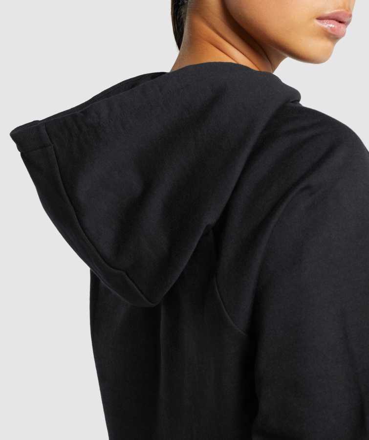 Gymshark Træning Cropped Hættetrøje Sort