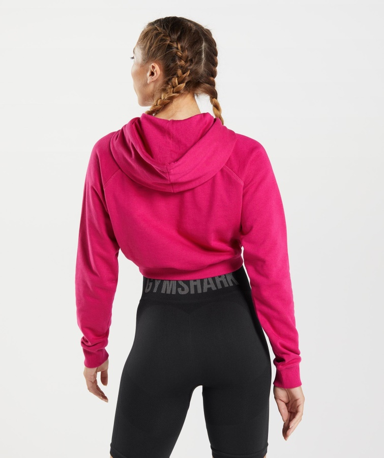 Gymshark Træning Cropped Hættetrøje Magenta Pink