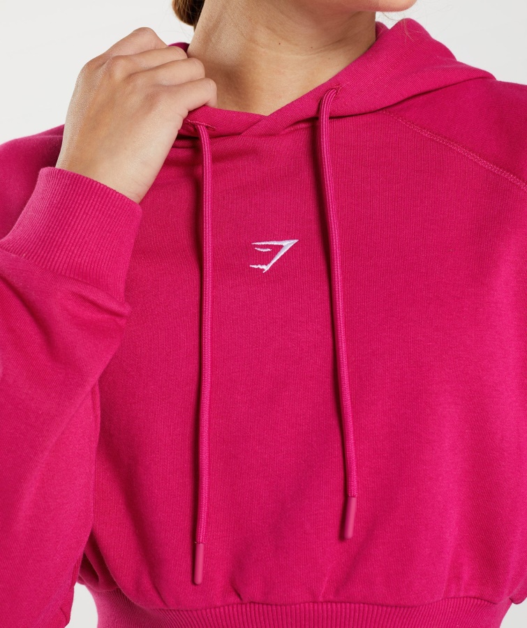 Gymshark Træning Cropped Hættetrøje Magenta Pink