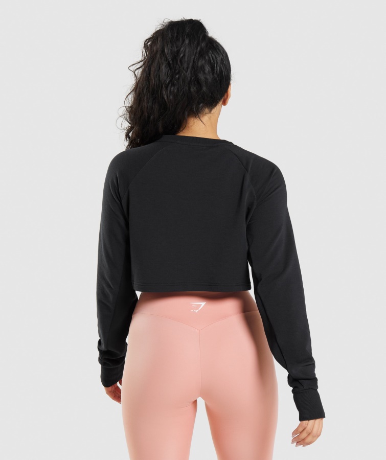Gymshark Træning Cropped Sweater Sort