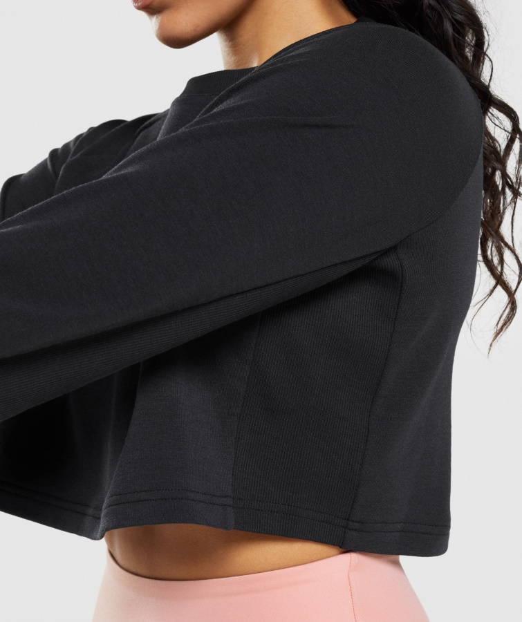 Gymshark Træning Cropped Sweater Sort