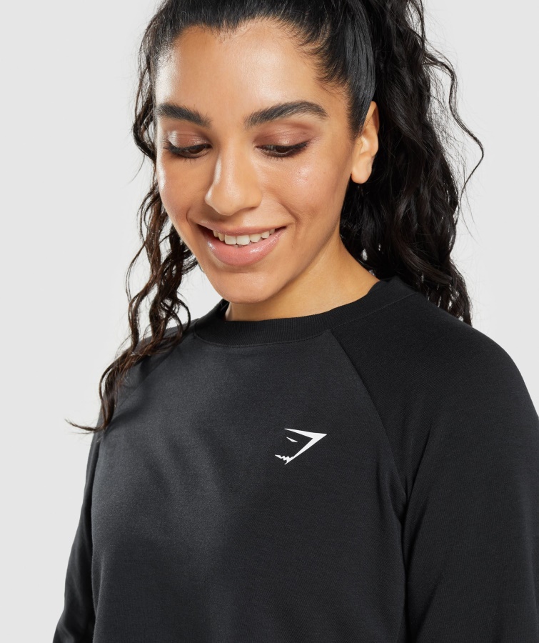 Gymshark Træning Cropped Sweater Sort