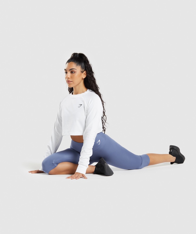Gymshark Træning Cropped Sweater Hvid