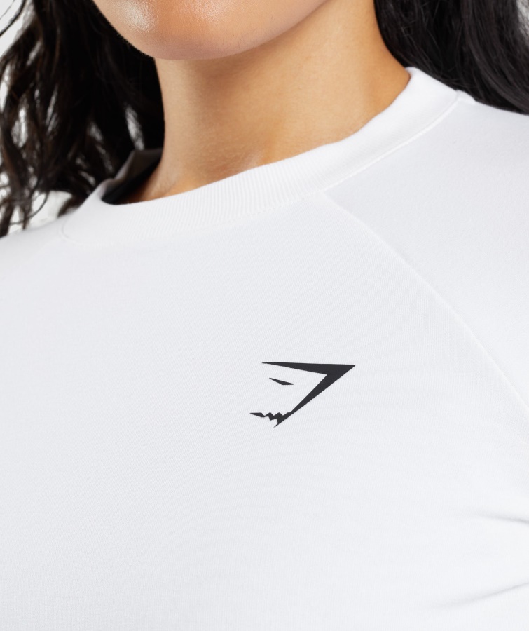 Gymshark Træning Cropped Sweater Hvid