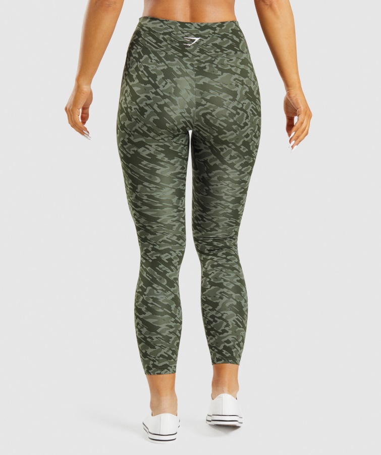 Gymshark Træningsleggings Grønt Print