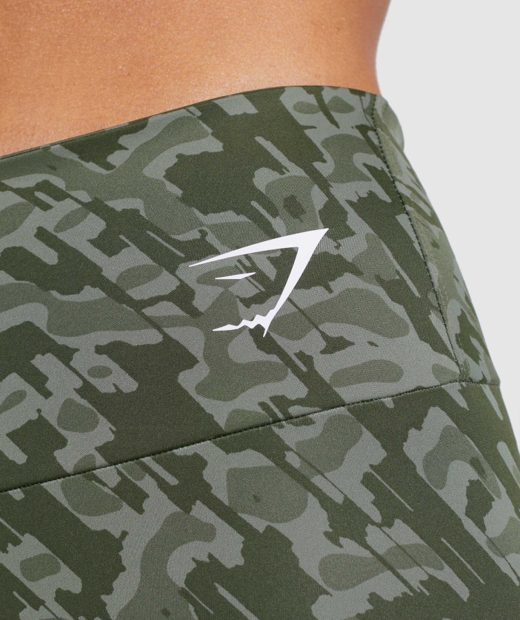 Gymshark Træningsleggings Grønt Print