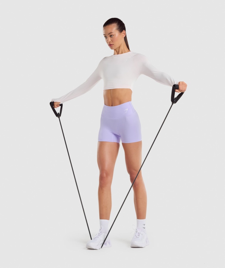 Gymshark Træning Langærmet Crop Top Creme