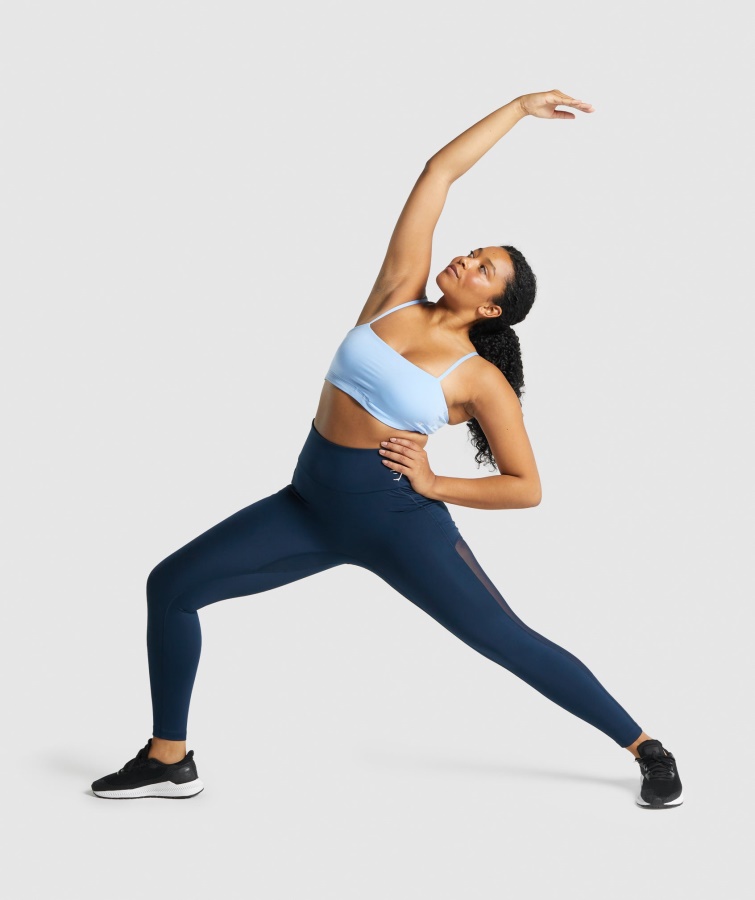 Gymshark Træning Mesh Lommeleggings Marineblå