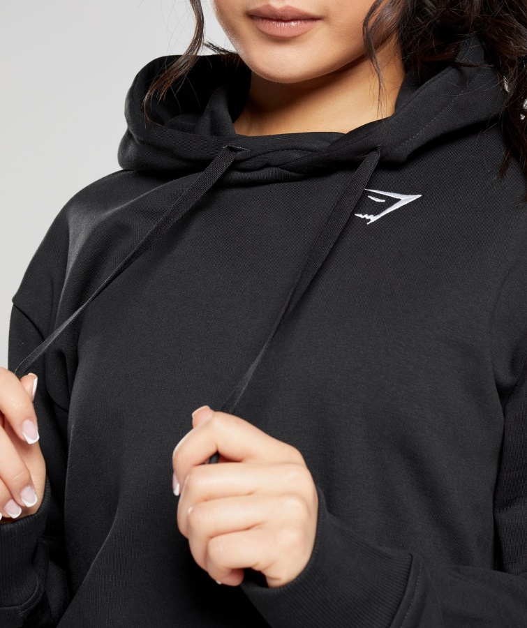 Gymshark Træning Oversized Hættetrøje Sort