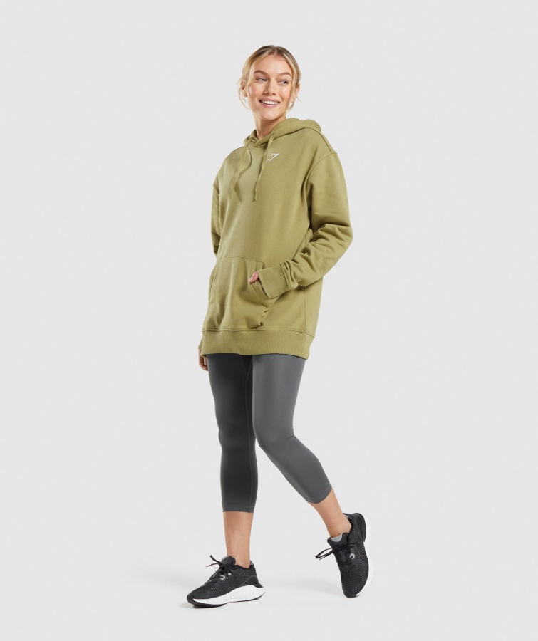Gymshark Træning Oversized Hættetrøje Griffin Green