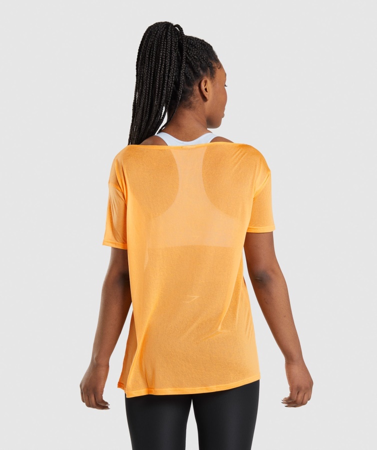 Gymshark Træning Oversized Top Abrikos Orange