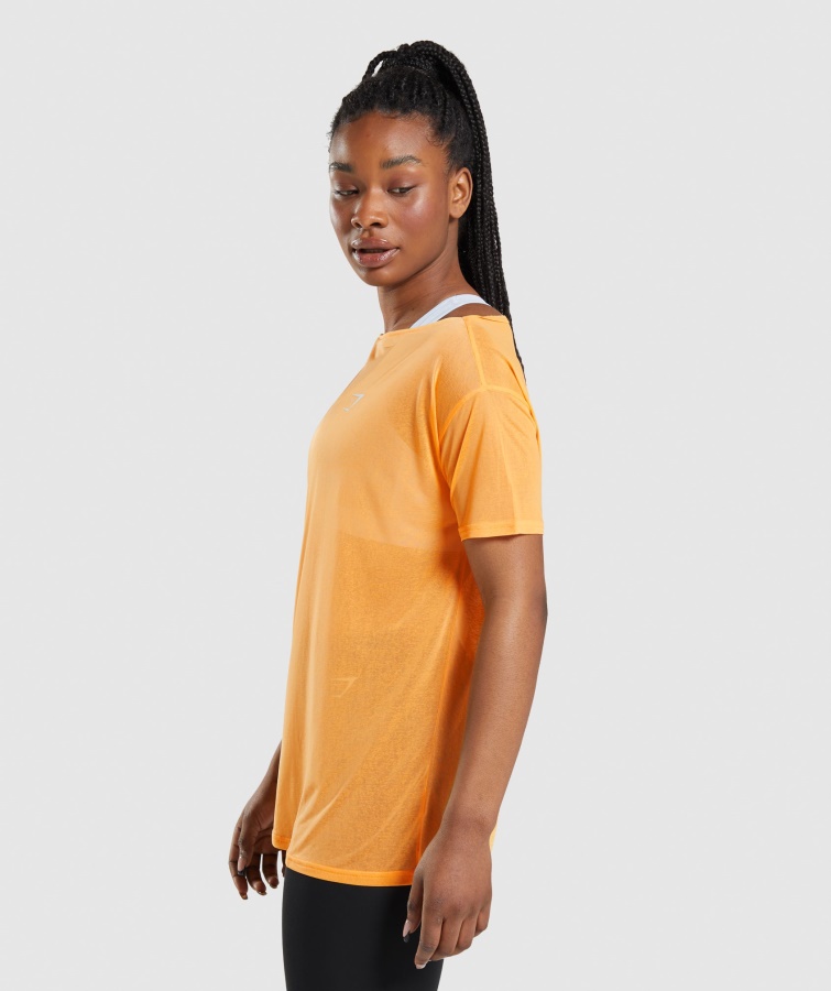 Gymshark Træning Oversized Top Abrikos Orange