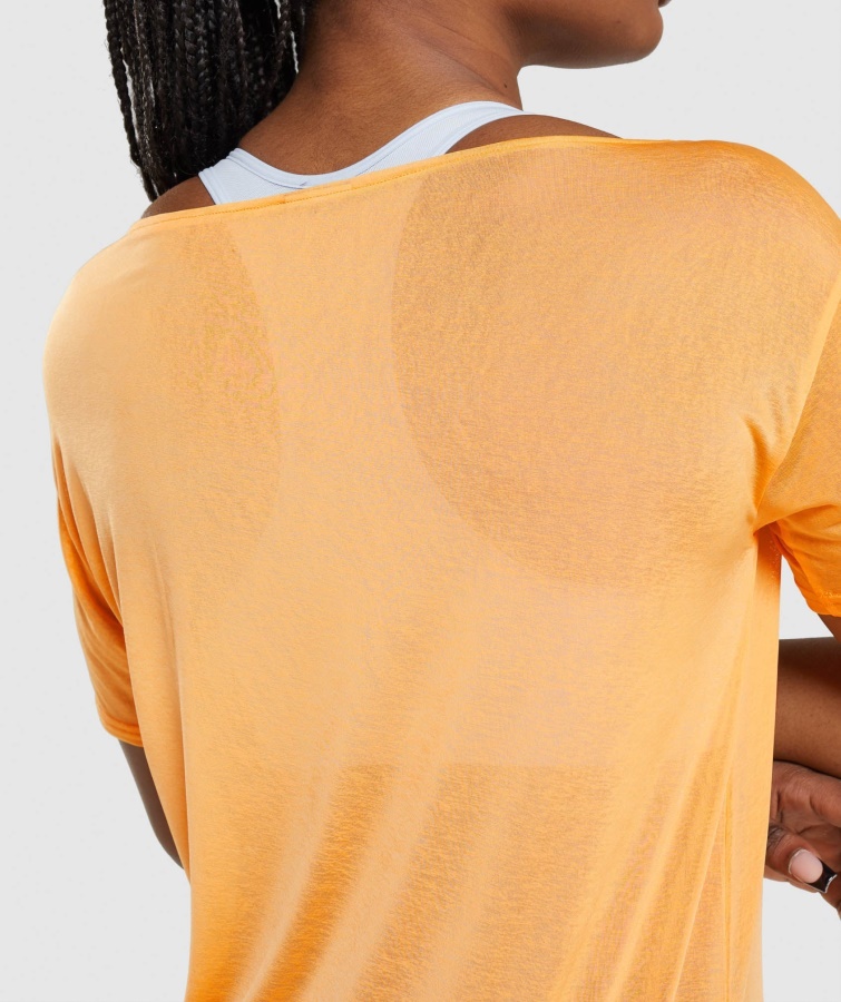 Gymshark Træning Oversized Top Abrikos Orange