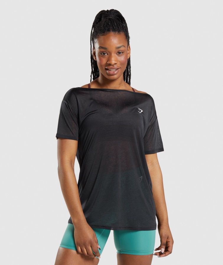 Gymshark Træning Oversized Top Sort