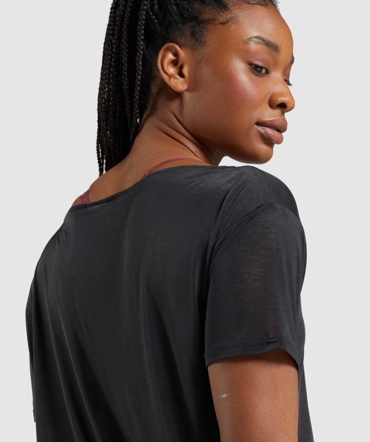 Gymshark Træning Oversized Top Sort