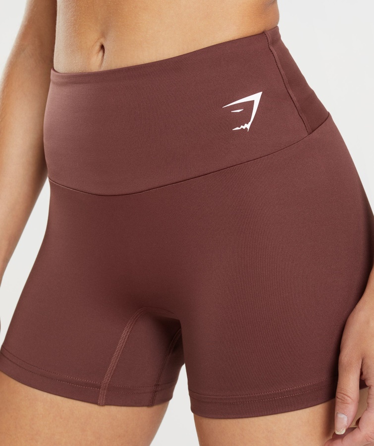 Gymshark Træningsstramme Shorts Kirsebærbrune