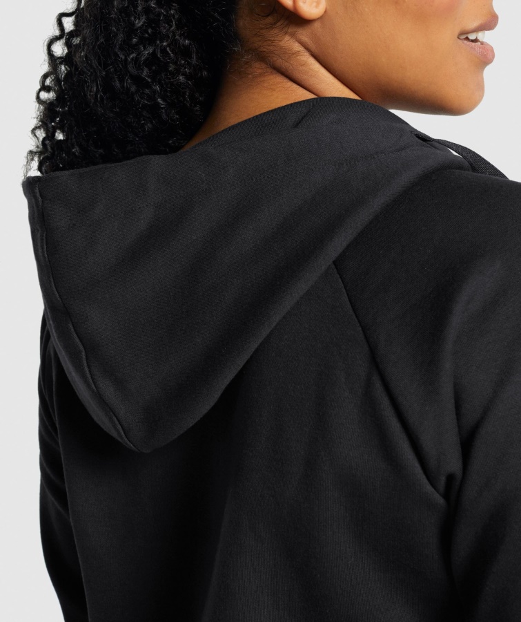 Gymshark Træning Lynlås Hættetrøje Sort