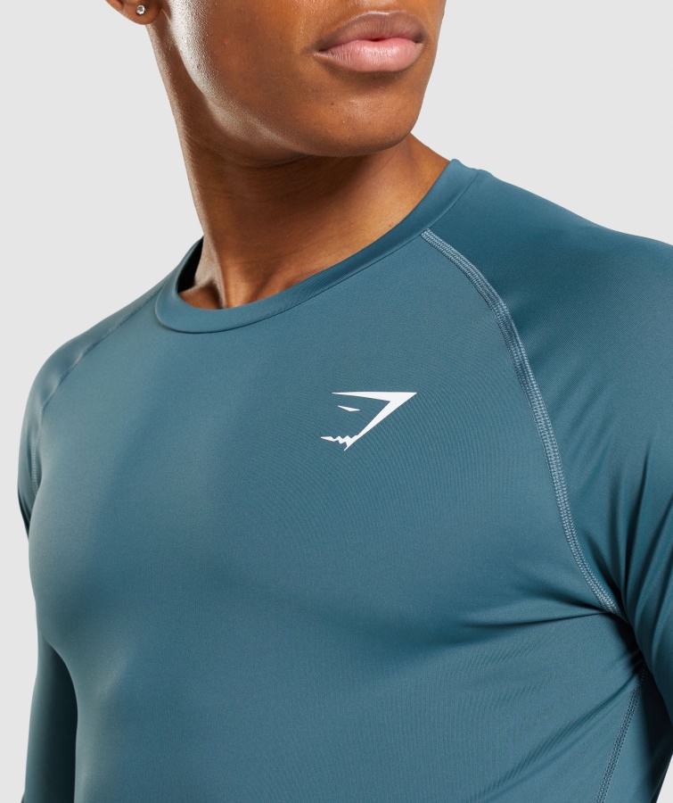 Gymshark Toskansk Blågrøn Element Baselayer Langærmet T-shirt