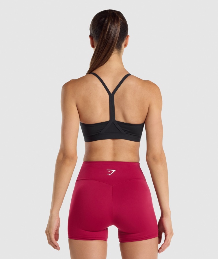 Gymshark V-hals Sports-bh Sort