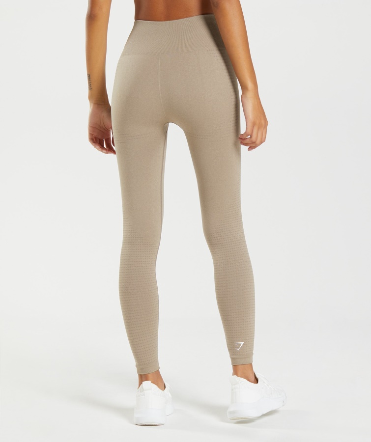 Gymshark Vanilje Brun Marl Vital Seamless 2.0 Leggings