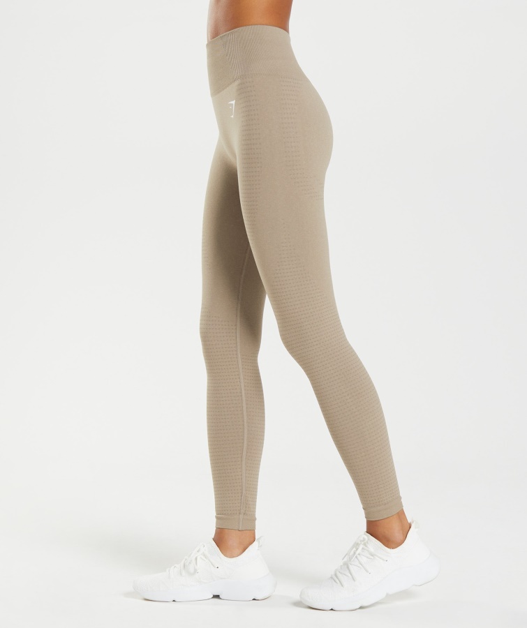 Gymshark Vanilje Brun Marl Vital Seamless 2.0 Leggings